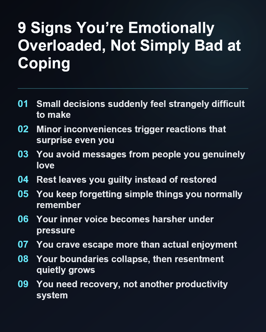 9 Signs You’re Emotionally Overloaded, Not Simply Bad at Coping