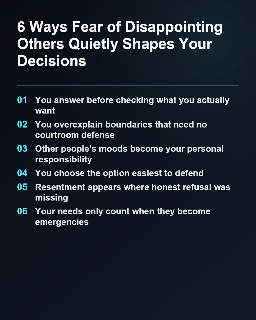 6 Ways Fear of Disappointing Others Quietly Shapes Your Decisions