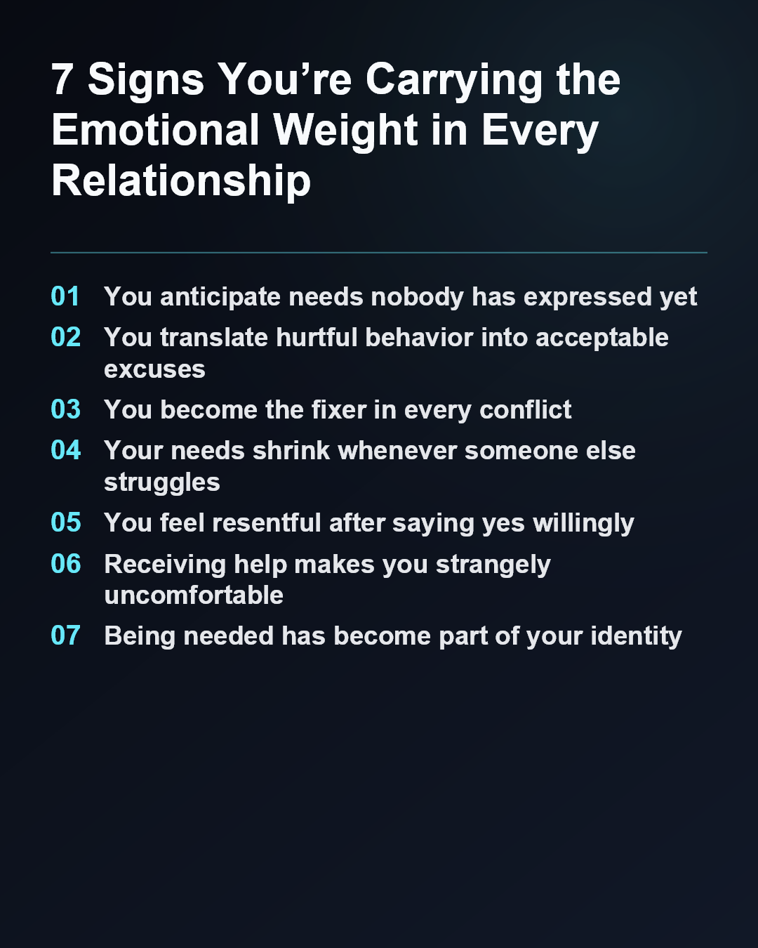7 Signs You’re Carrying the Emotional Weight in Every Relationship