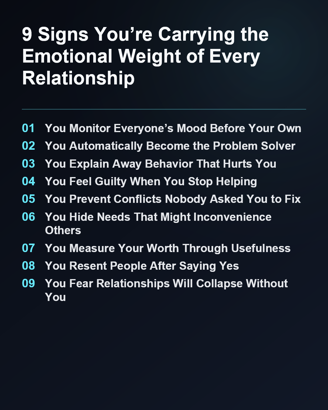 9 Signs You’re Carrying the Emotional Weight of Every Relationship