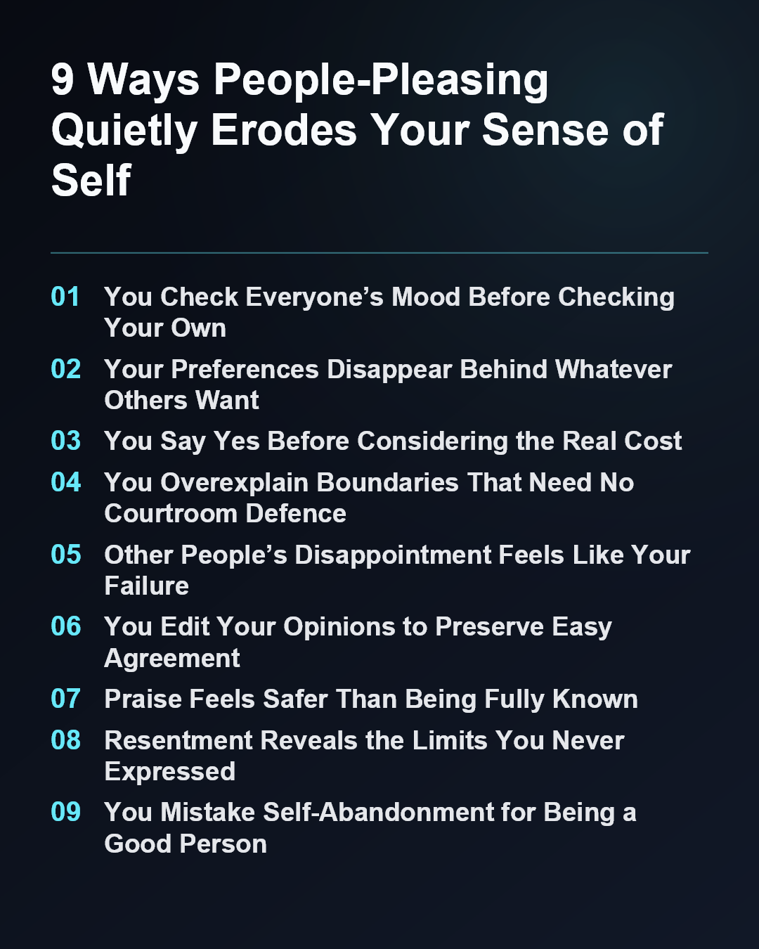 9 Ways People-Pleasing Quietly Erodes Your Sense of Self