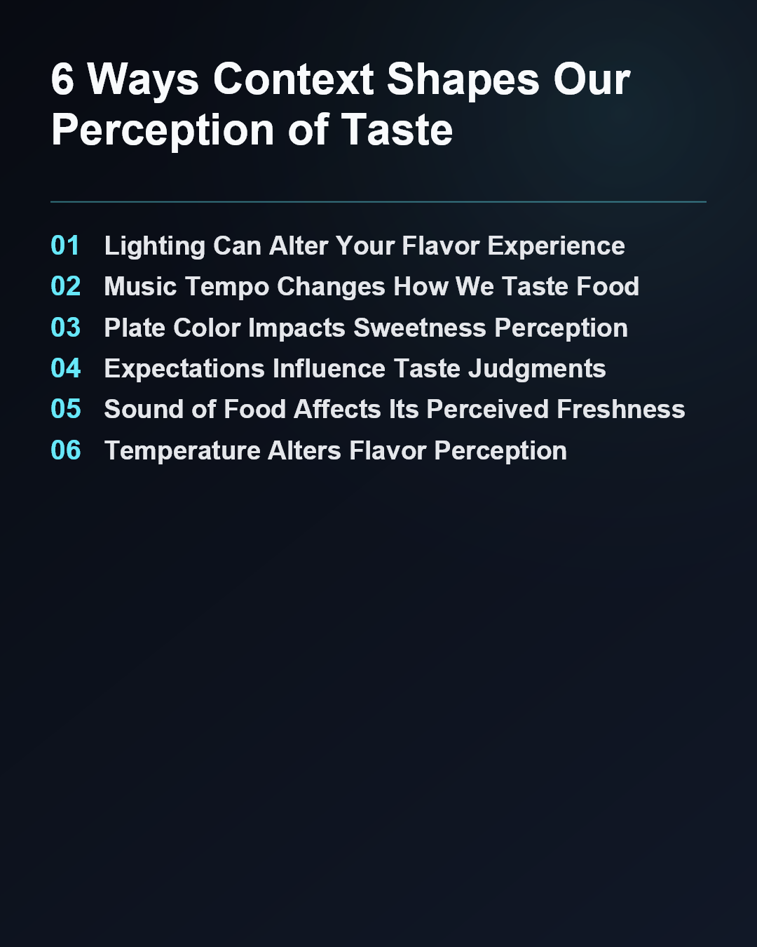 6 Ways Context Shapes Our Perception of Taste