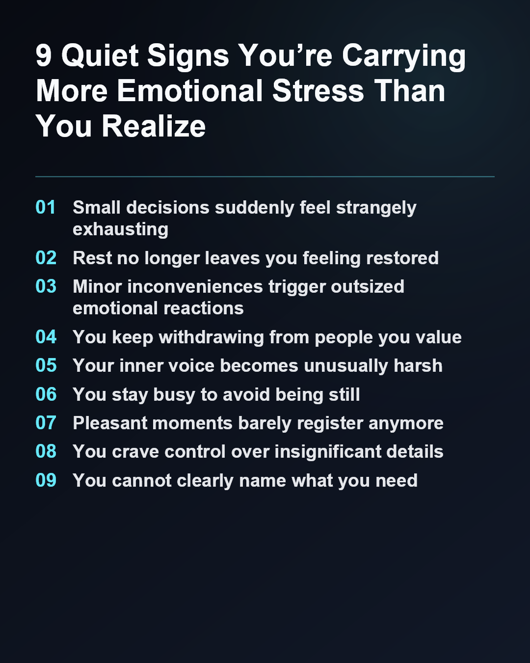 9 Quiet Signs You’re Carrying More Emotional Stress Than You Realize