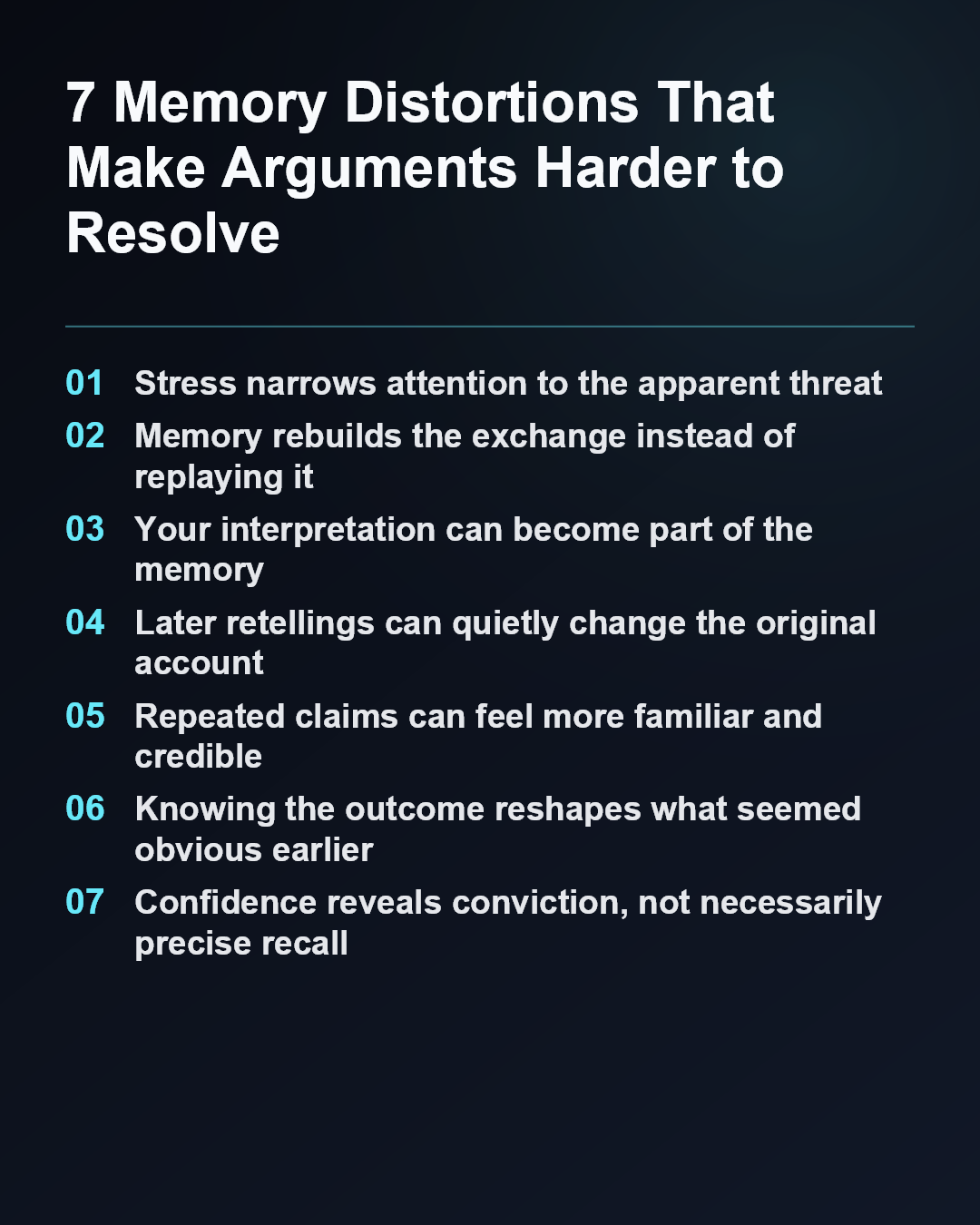 7 Memory Distortions That Make Arguments Harder to Resolve